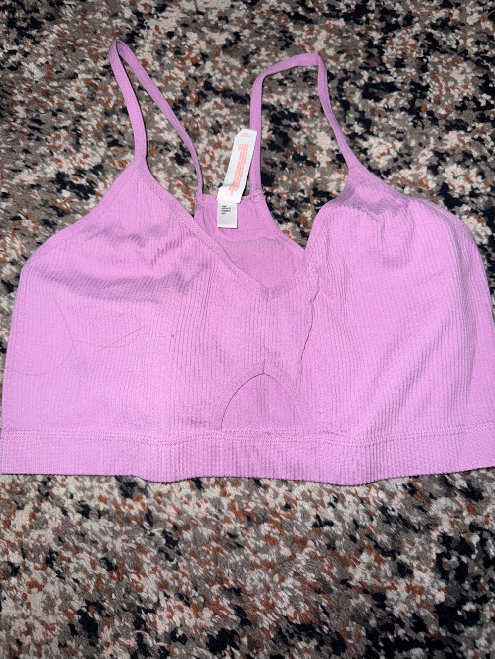 Colsie Lavender Ribbed Seamless Bralette